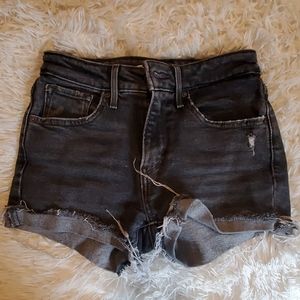 Levis high rise skinny shorts